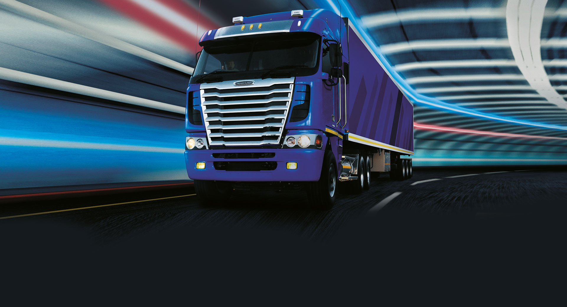 Original photograph of a truck before retouching