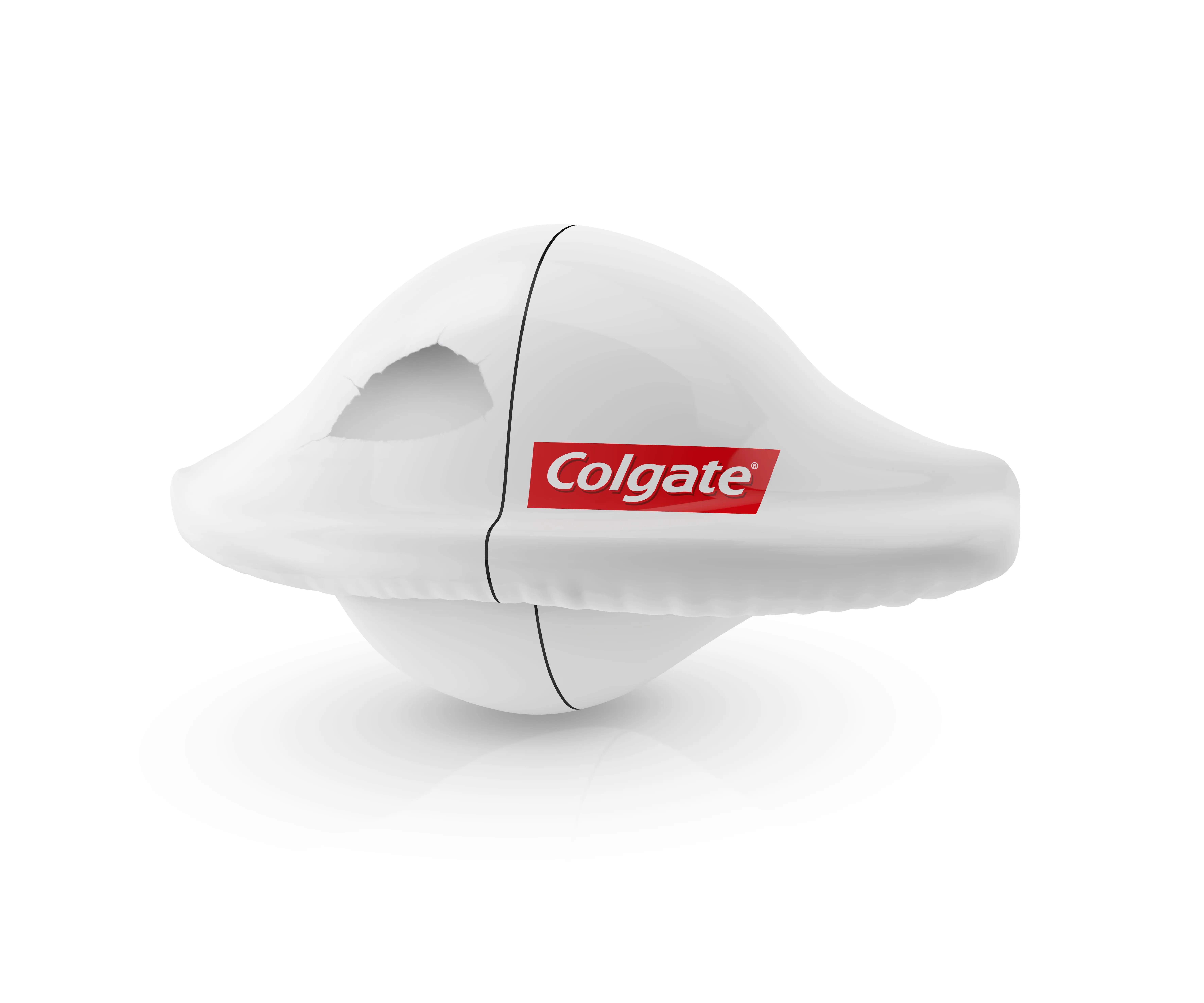 3D render of Colgate toothpaste packaging shell