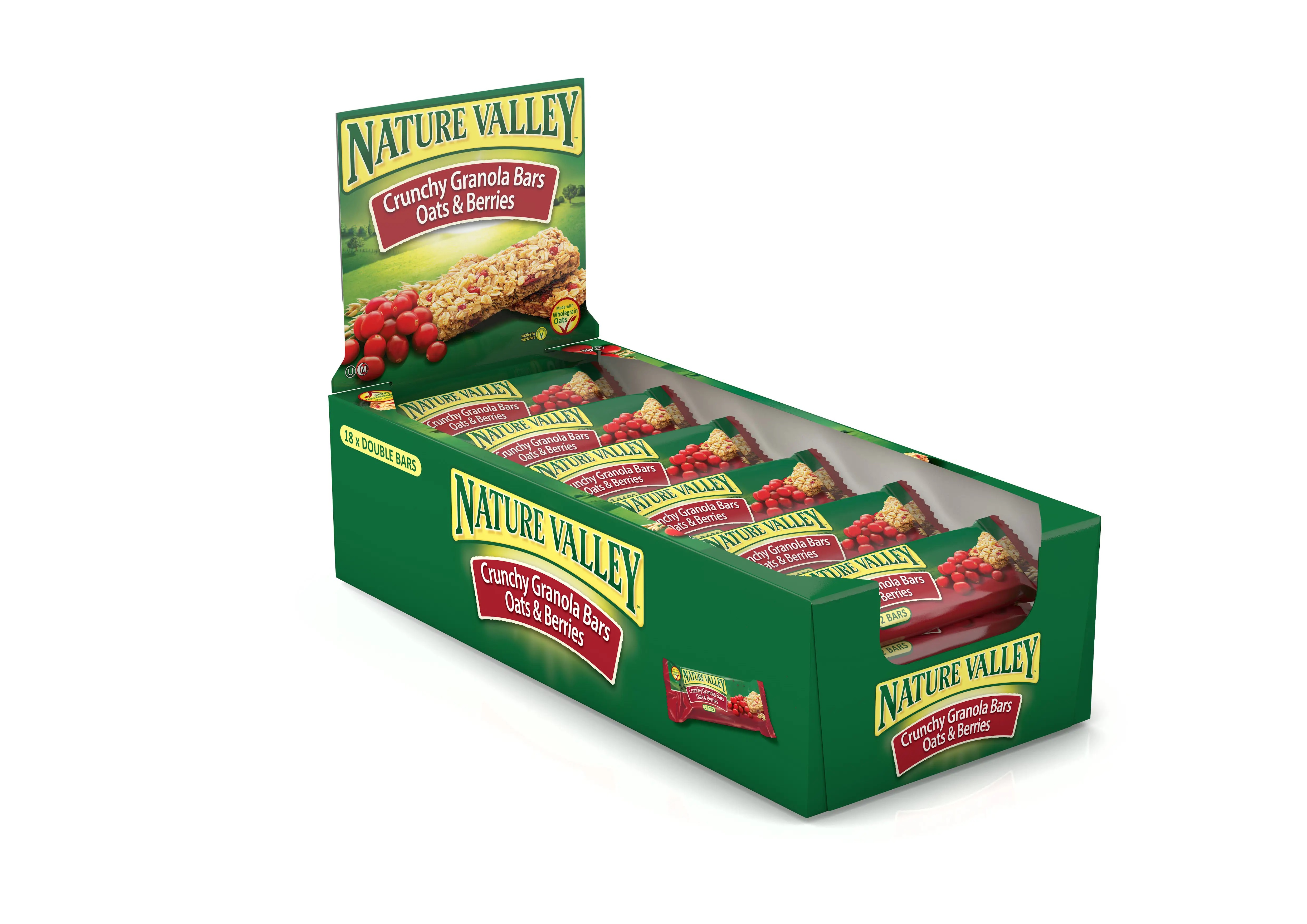 3D render of Nature Valley bar shipper box