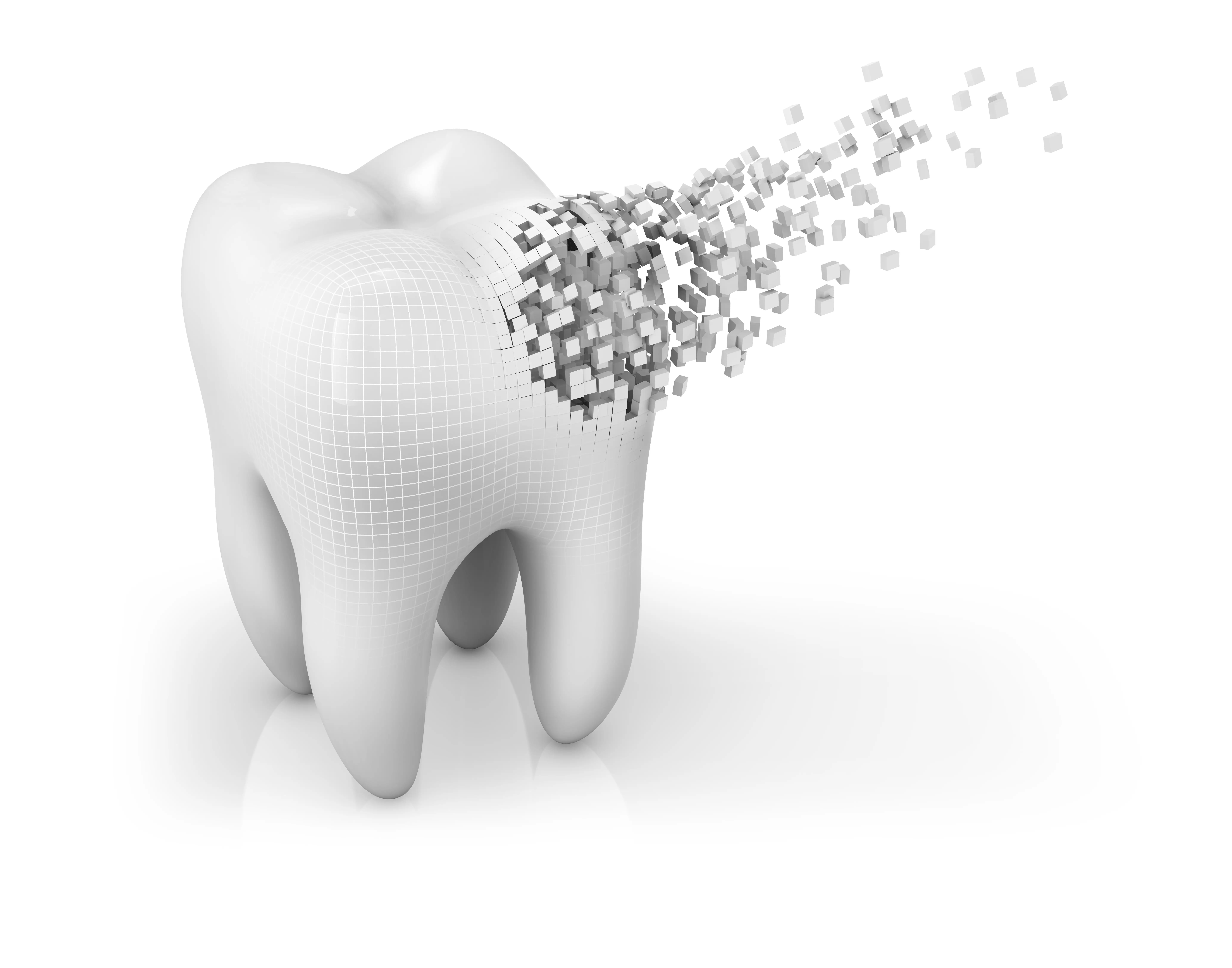 3D digital render of a tooth with precision detail